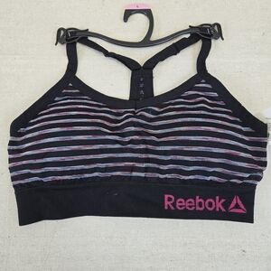 Reebok Women's Large (L) Racerback Black Athletic Sports Bra
